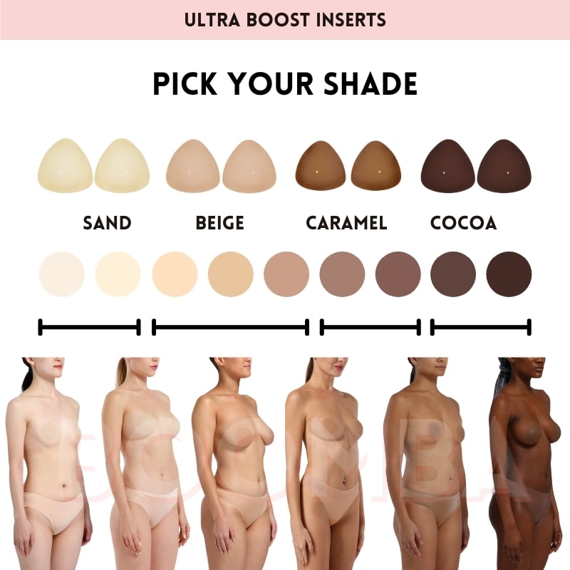 Reusable Padded Push-Up Inserts In Shade Cocoa